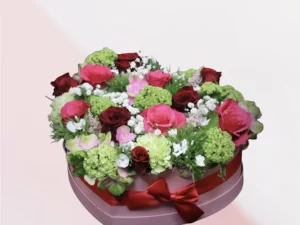 Bloemen hart met kleuren