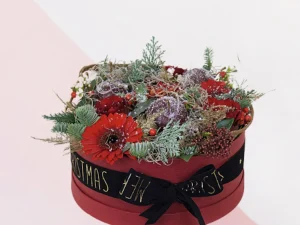 Kerst Flowerbox rood