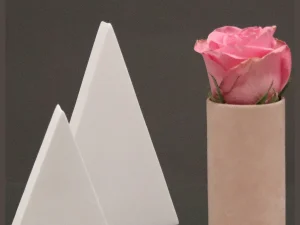 Luxe velvet bloemen doosje roze (zonder tekst)